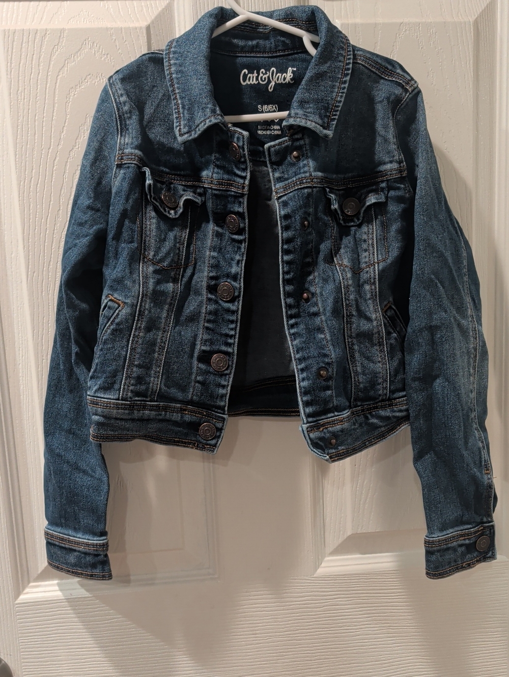 Cat & Jack Medium Blue Denim Jacket with Button Front